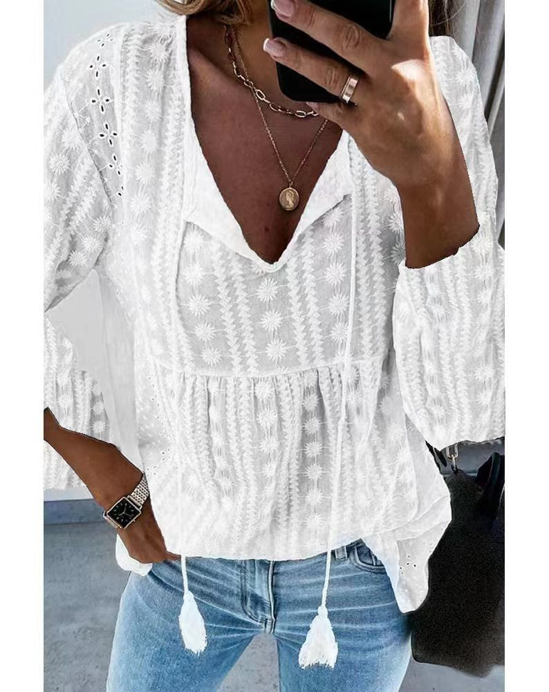 V-neck Loose Shirt