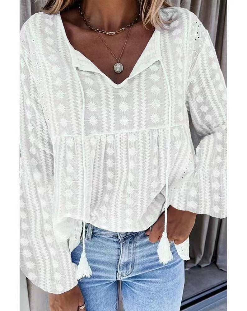 V-neck Loose Shirt