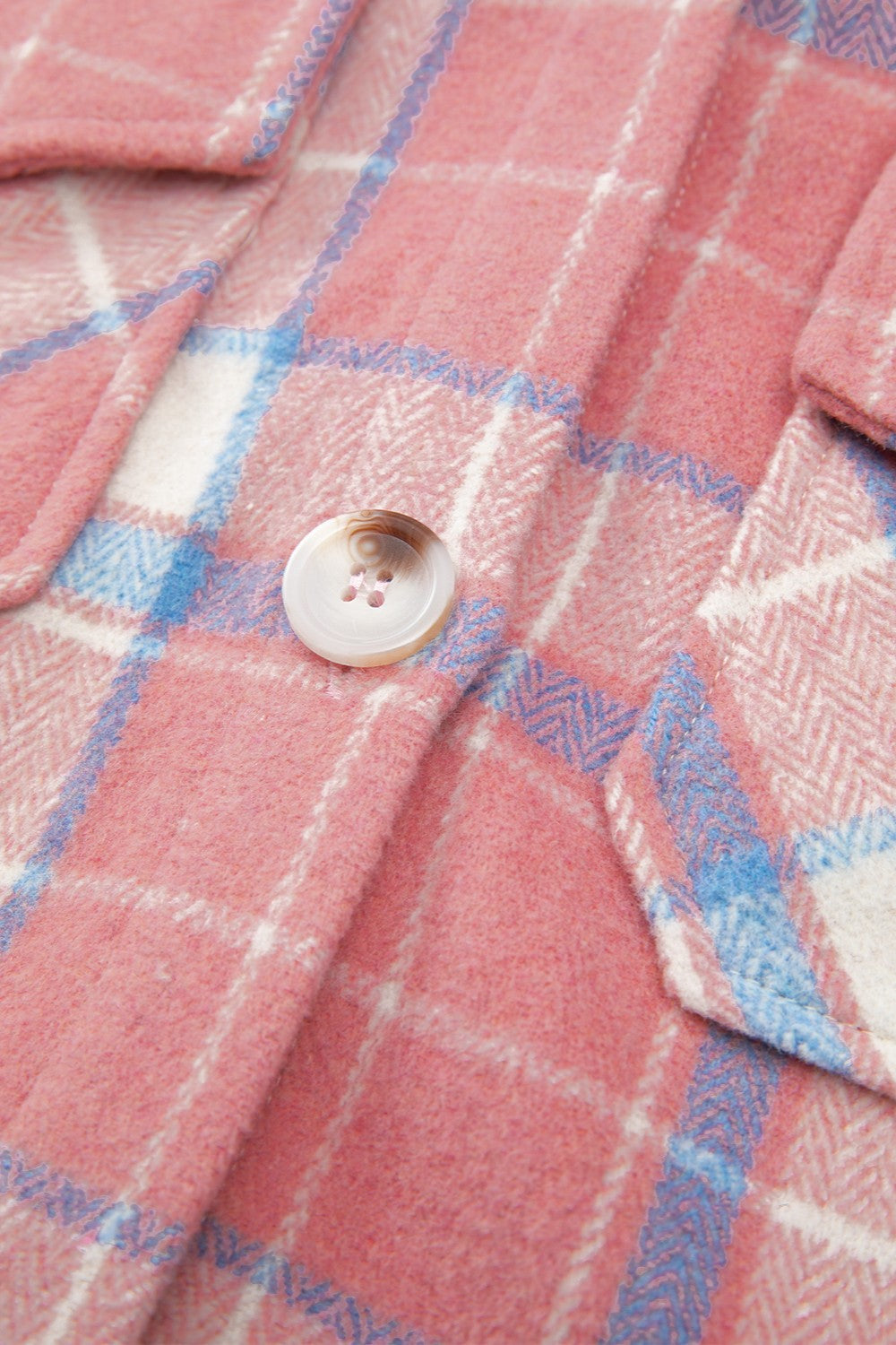 💗Plaid Button Up Long Sleeve Shacket