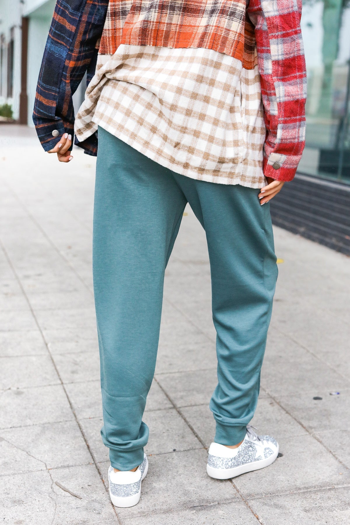 Ash Jade Knit Front Seam Sweatpants