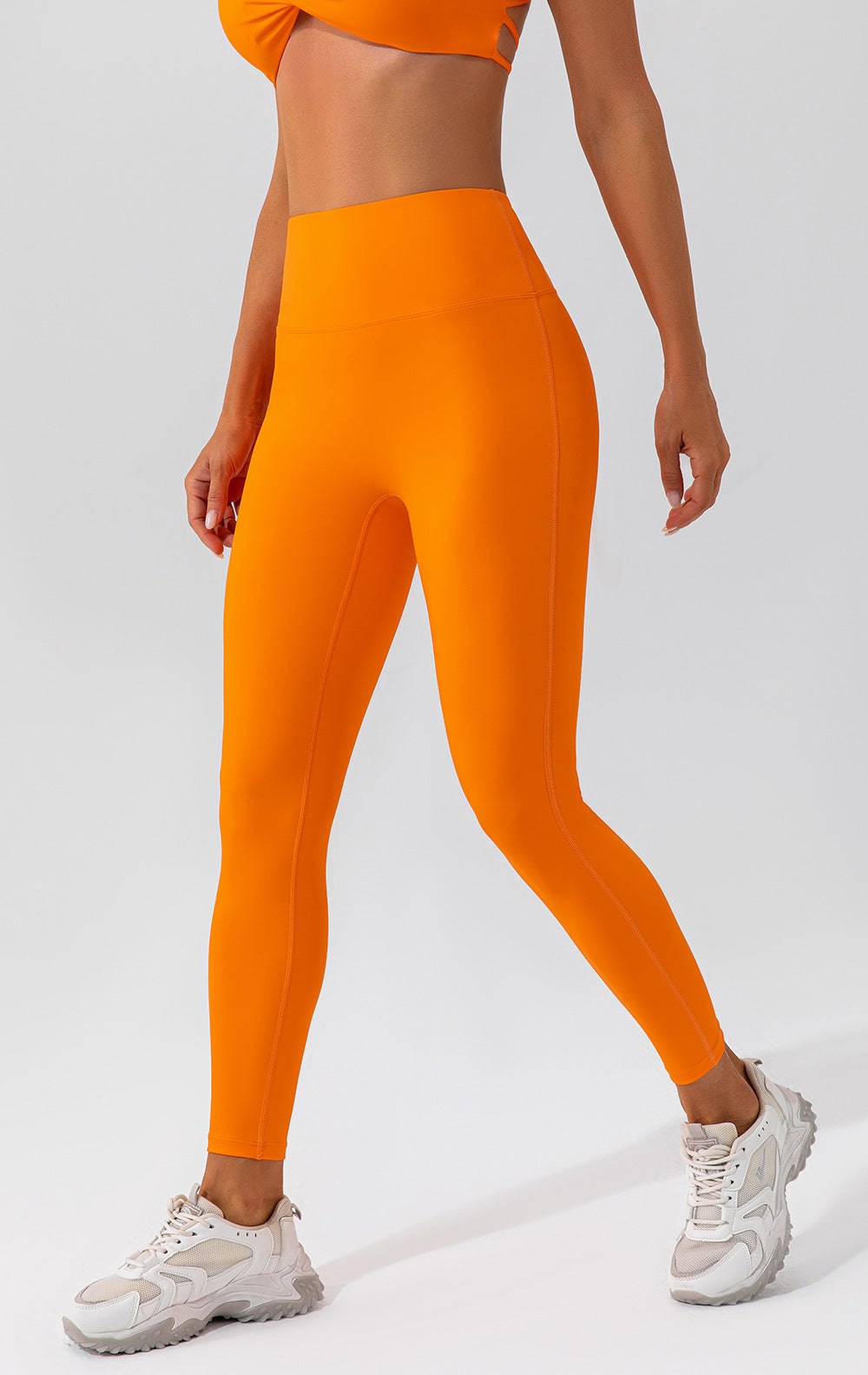 Solid color stretch high waist leggings