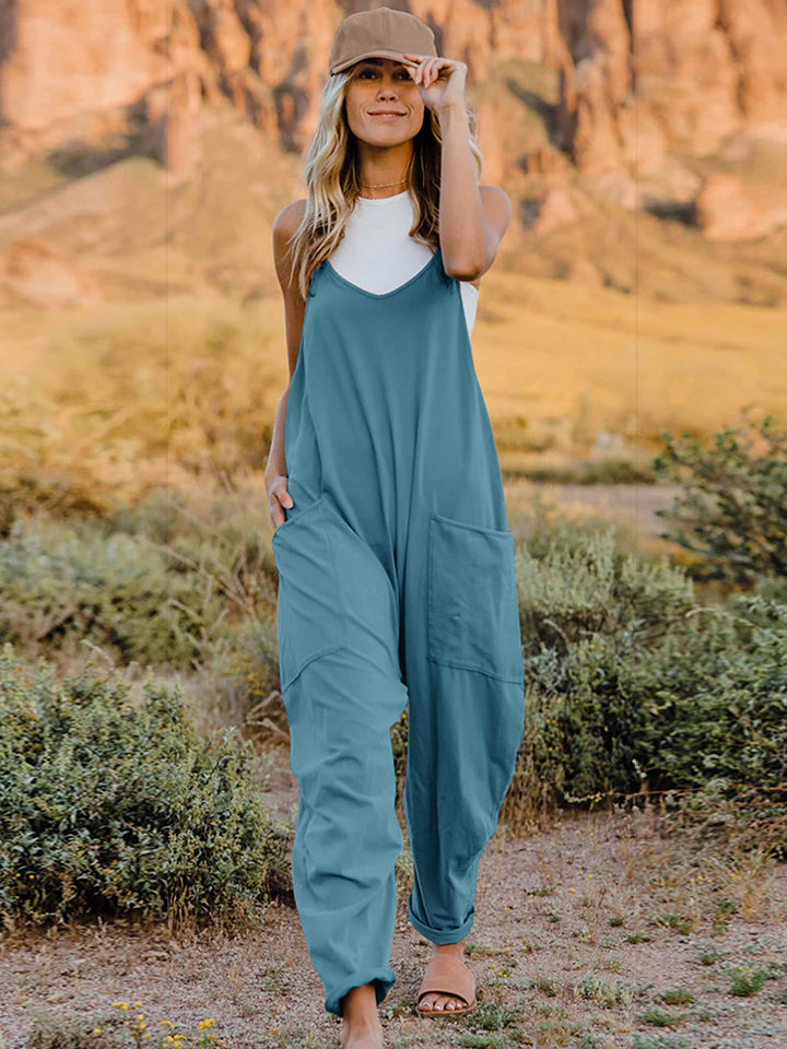 ☀️V-Neck Tank Jumpsuit with Pockets