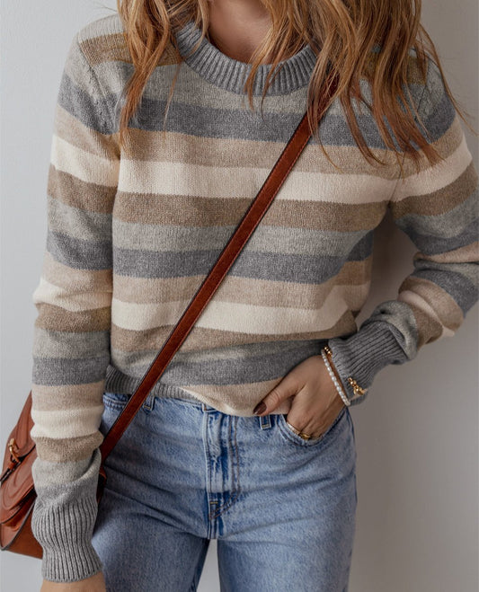 Stripe Color Block Sweater