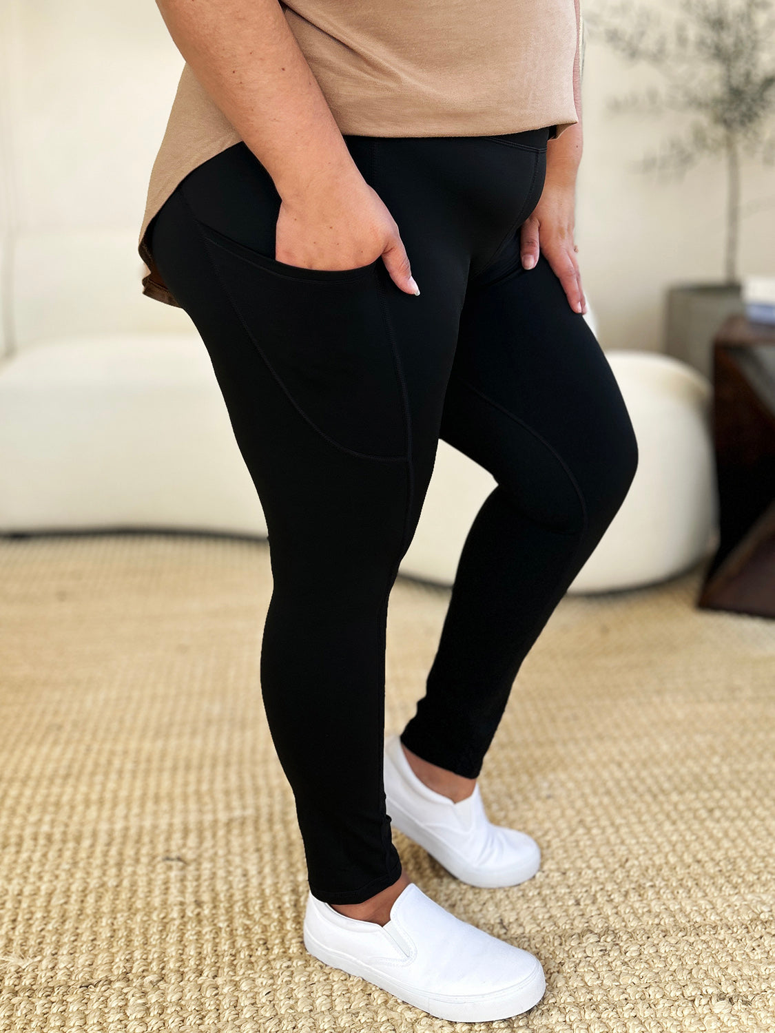 Wide Waistband Active Sports Leggings