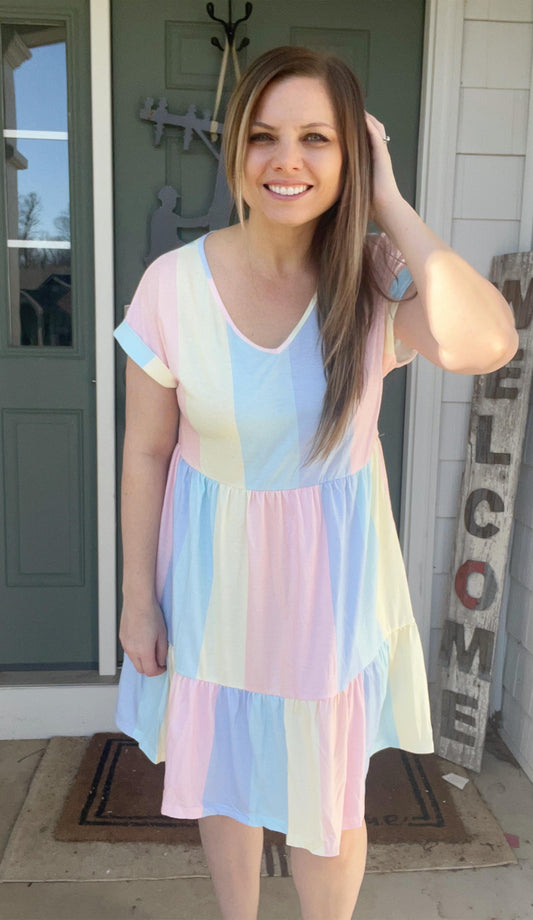 RTS: Hello Beautiful Muted Color Dress-