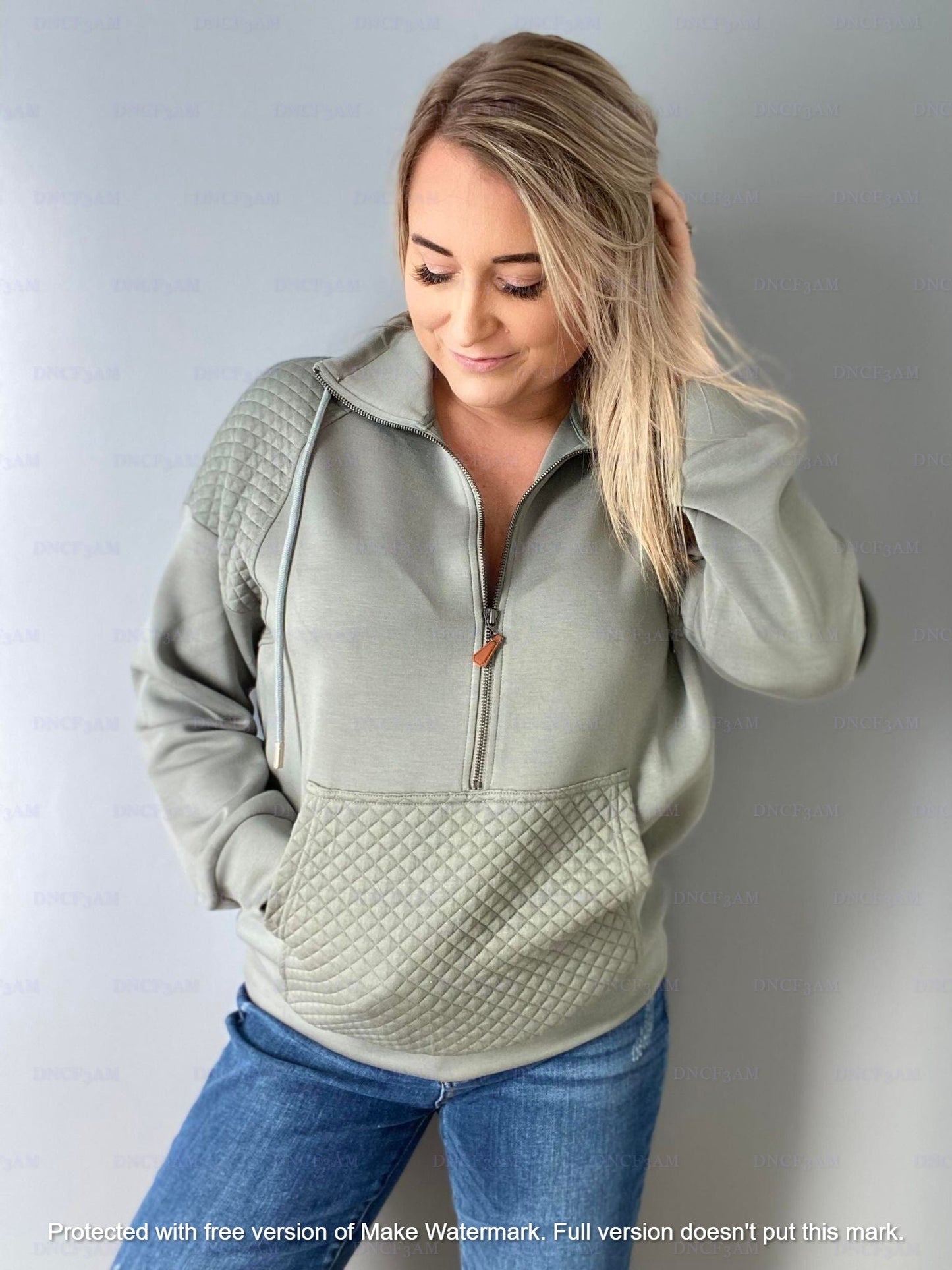 RTS: QUINN QUILTED HALF ZIP PULLOVERS!