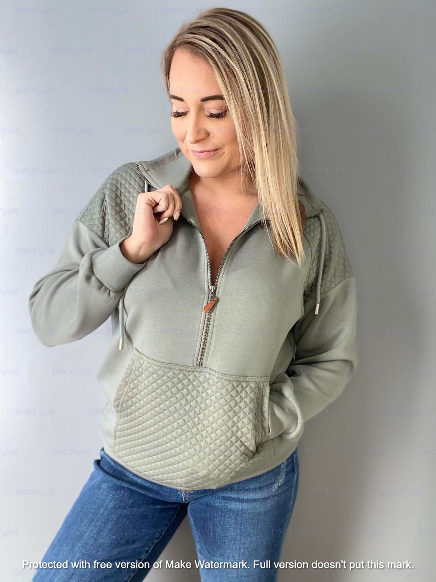 RTS: QUINN QUILTED HALF ZIP PULLOVERS!