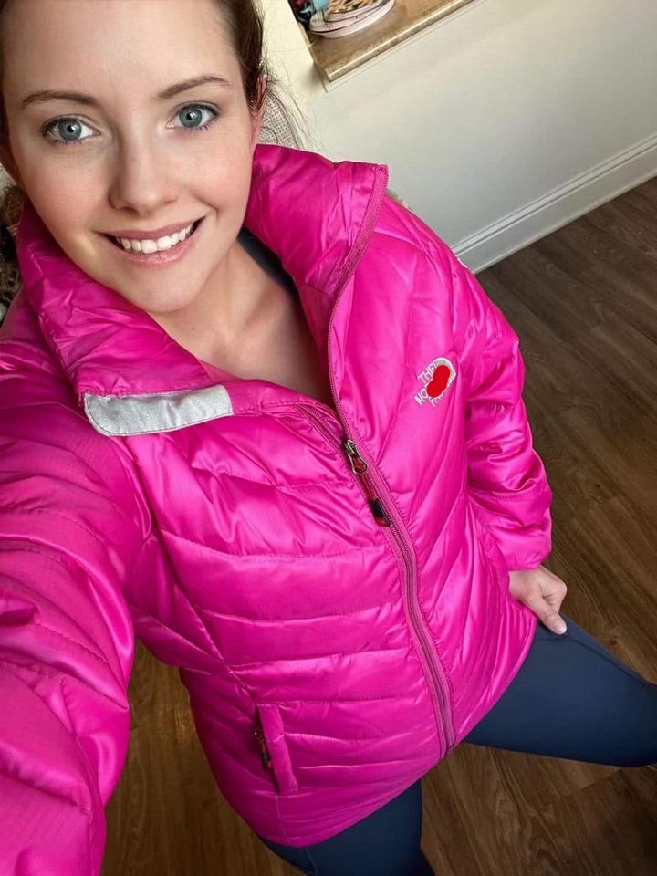 Embroidered Solid Color Down Jacket