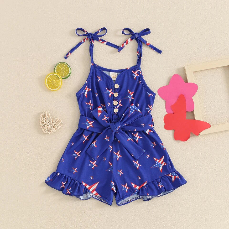 RTS: The Paige Patriotic Girl's Romper