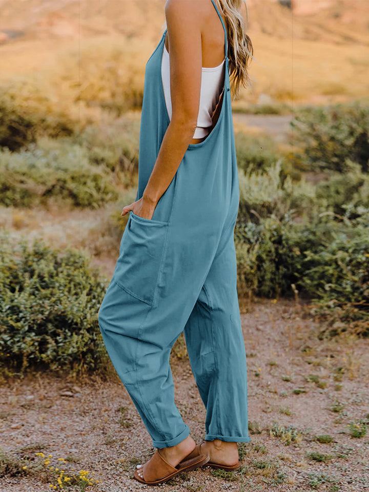 ☀️V-Neck Tank Jumpsuit with Pockets