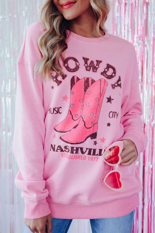 HOWDY NASHVILLE Graphic Sweatshirt