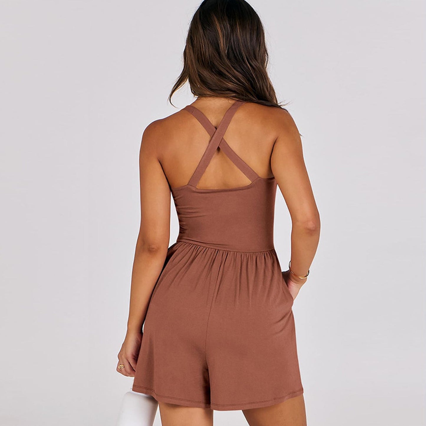 RTS: The Terri Crisscross Tank Romper-