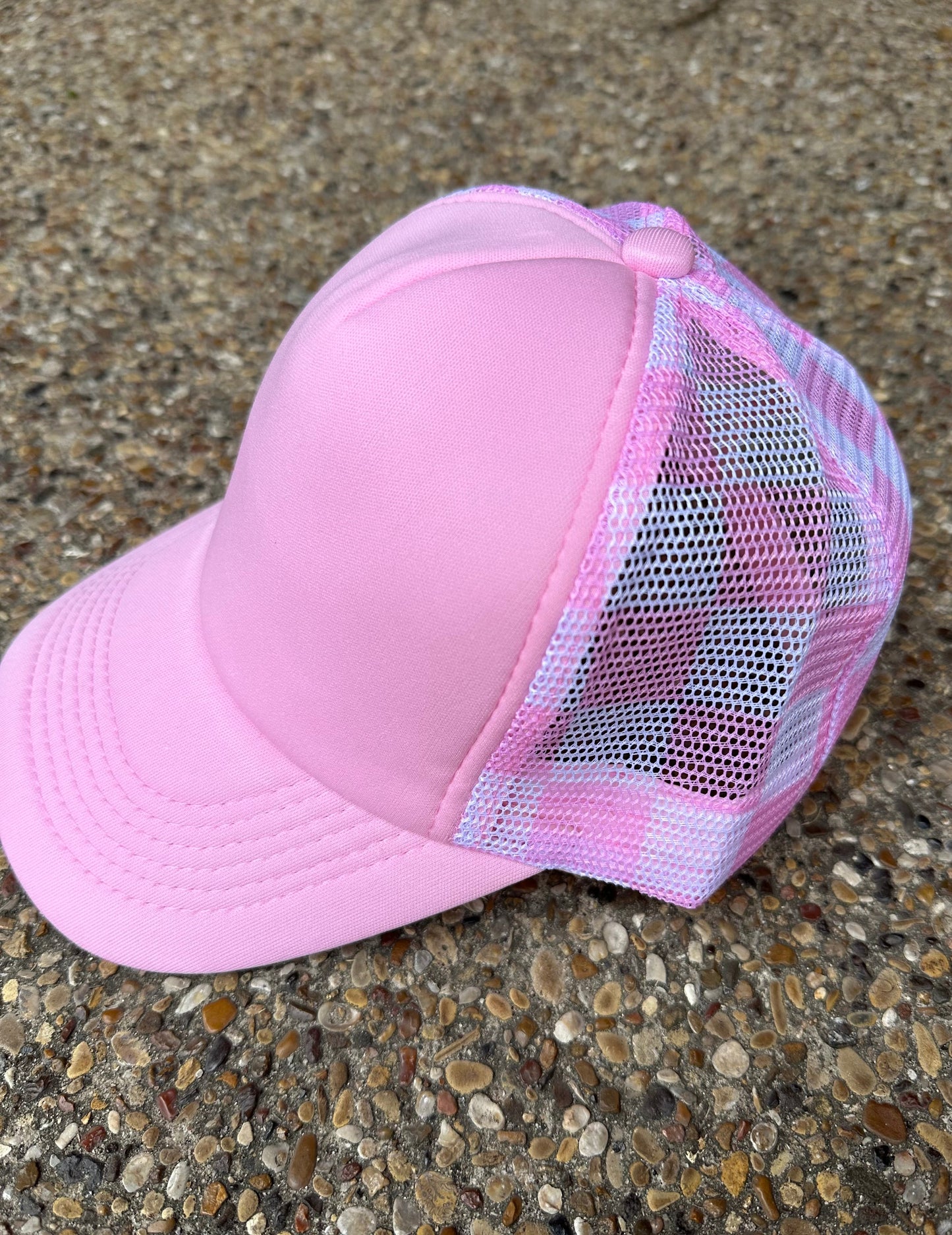 RTS Pink Checkered Trucker Hat