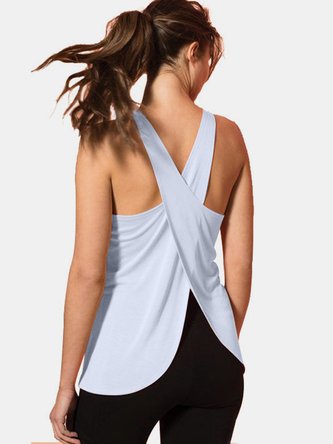 💙Crisscross Scoop Neck Active Tank