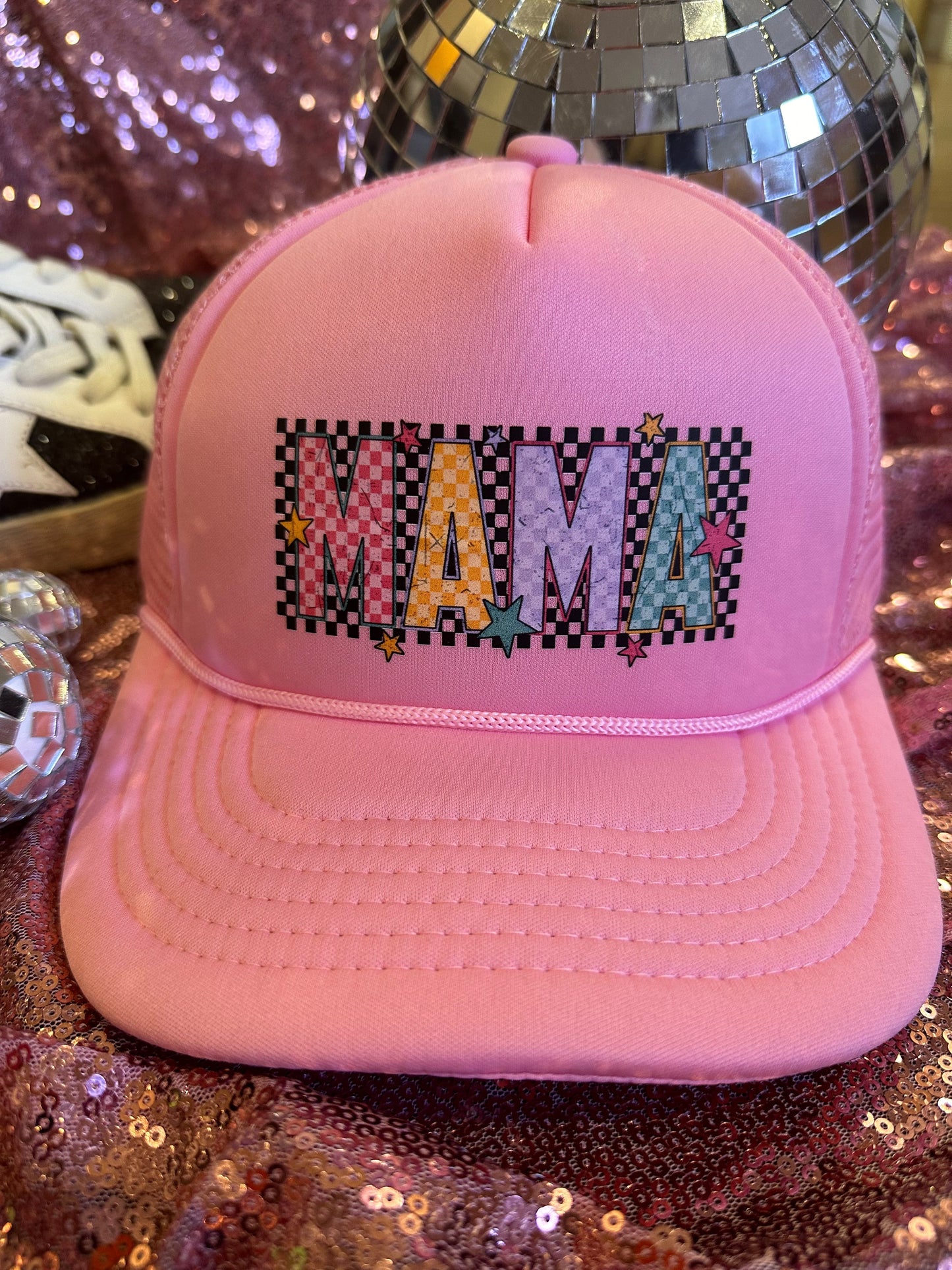 RTS Checkered MAMA Trucker Hat