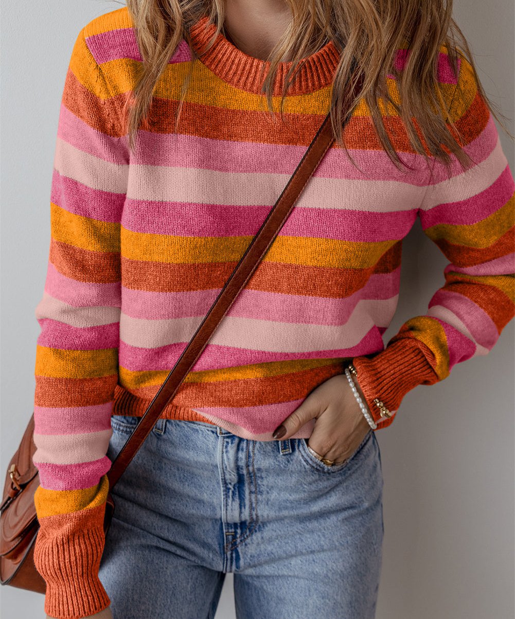 Stripe Color Block Sweater