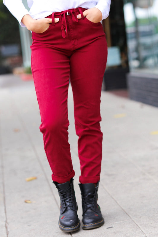 Under The Tree Scarlet High Waist Drawstring Jeans