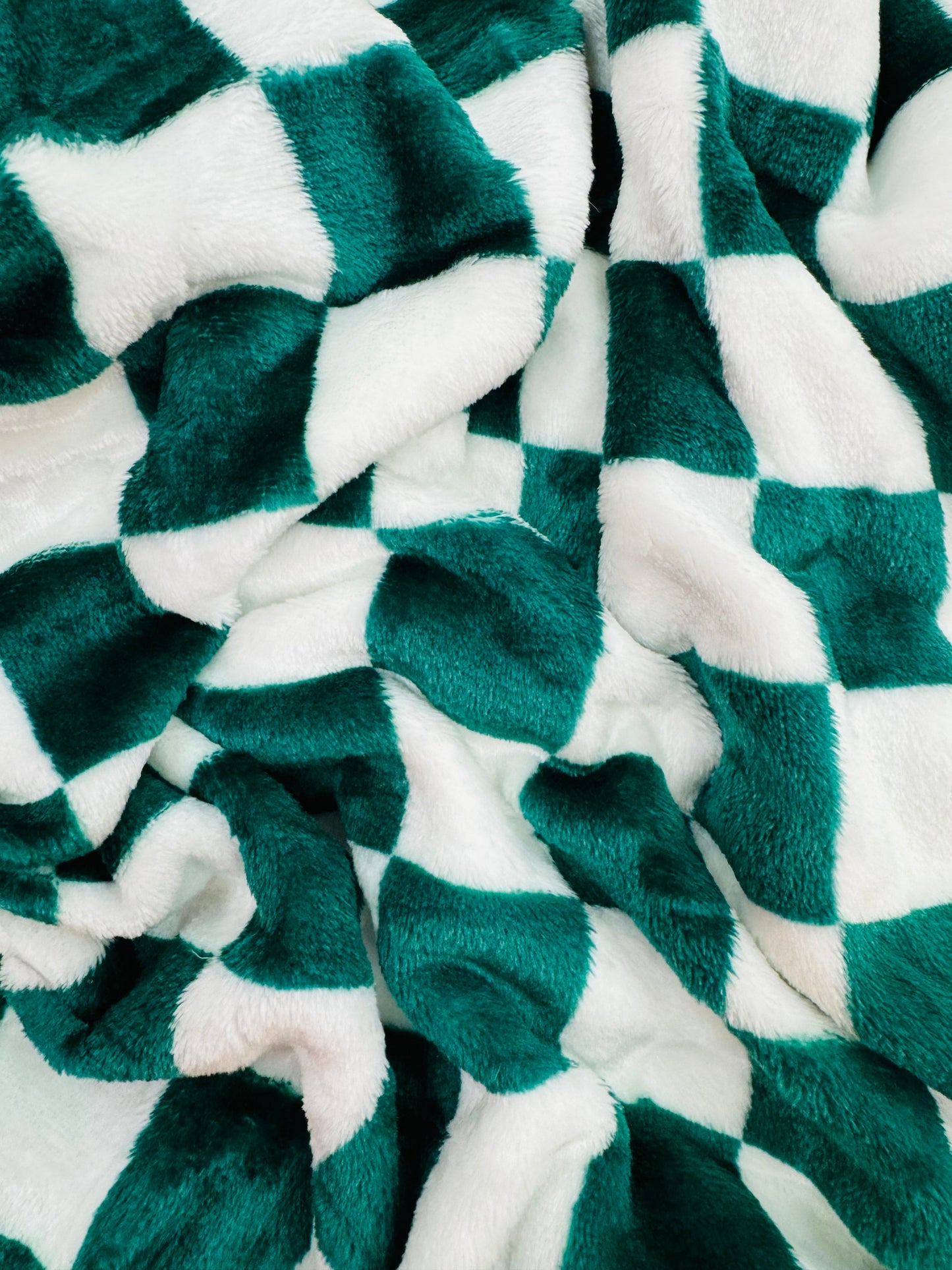 RTS Green Checkered Throw Blanket