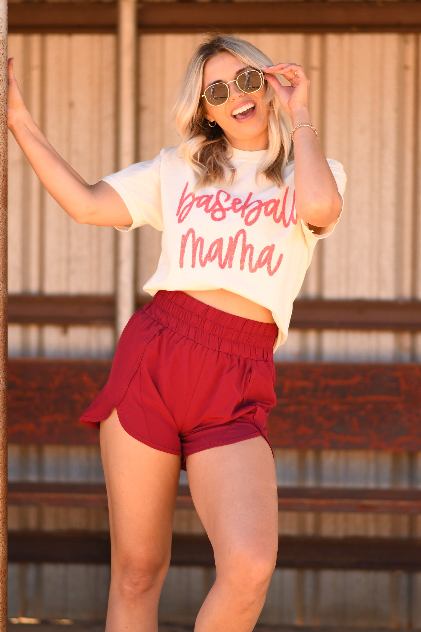 Baseball Mama Tinsel Tee