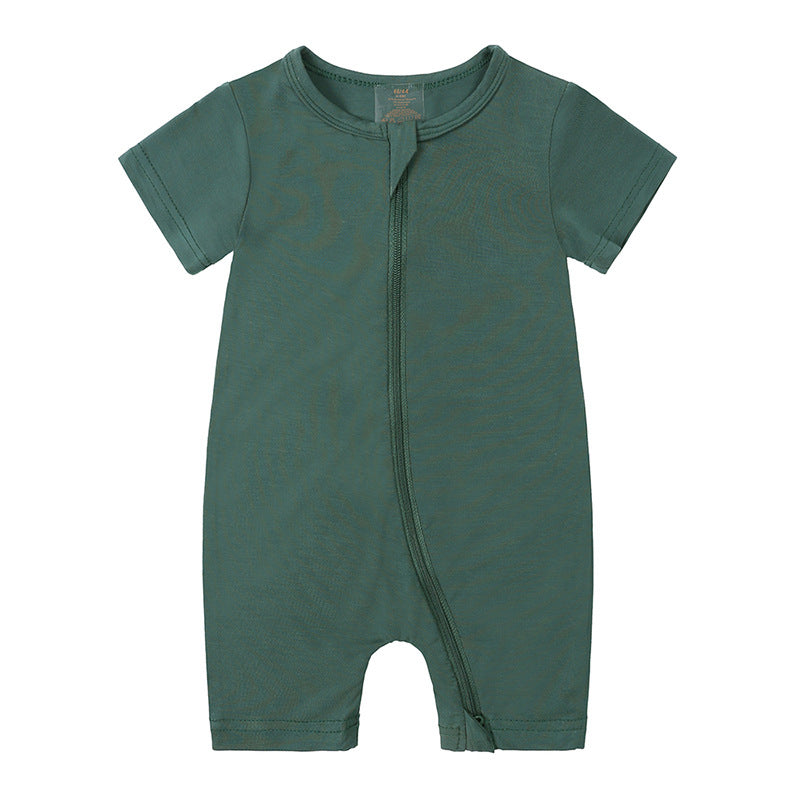 RTS: Bamboo Fiber Baby Short Sleeve Romper