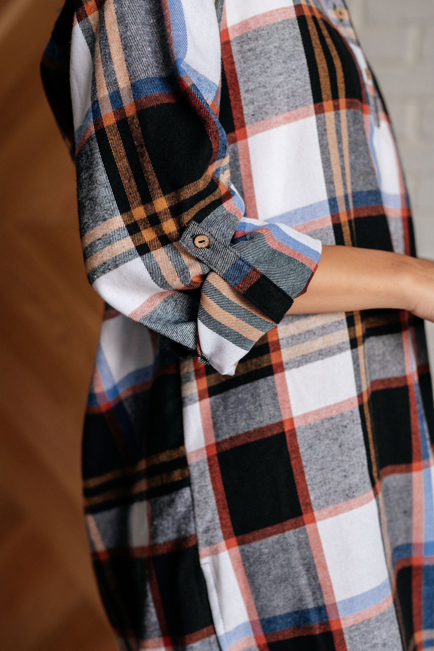 Make it Right Flannel Plaid Shirt Dress