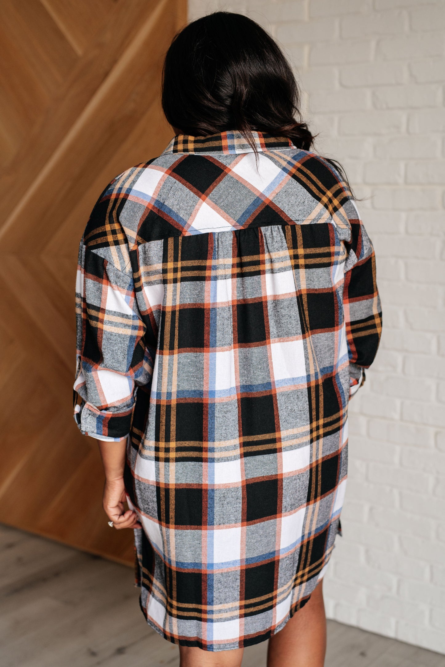 Make it Right Flannel Plaid Shirt Dress