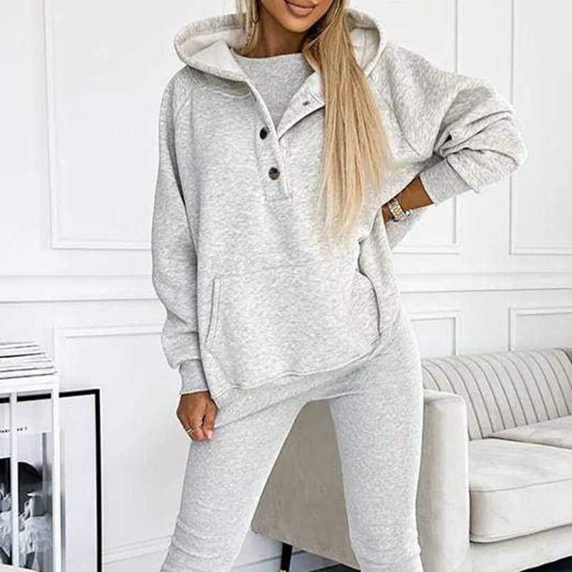 Women's 3 Piece Set (Tank+Hooded+Legging)