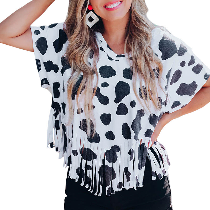 RTS: Lasso Cow Fringe Tee-