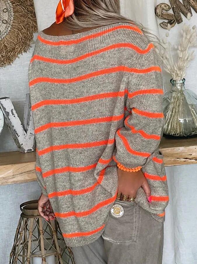 Striped Contrast Sweater