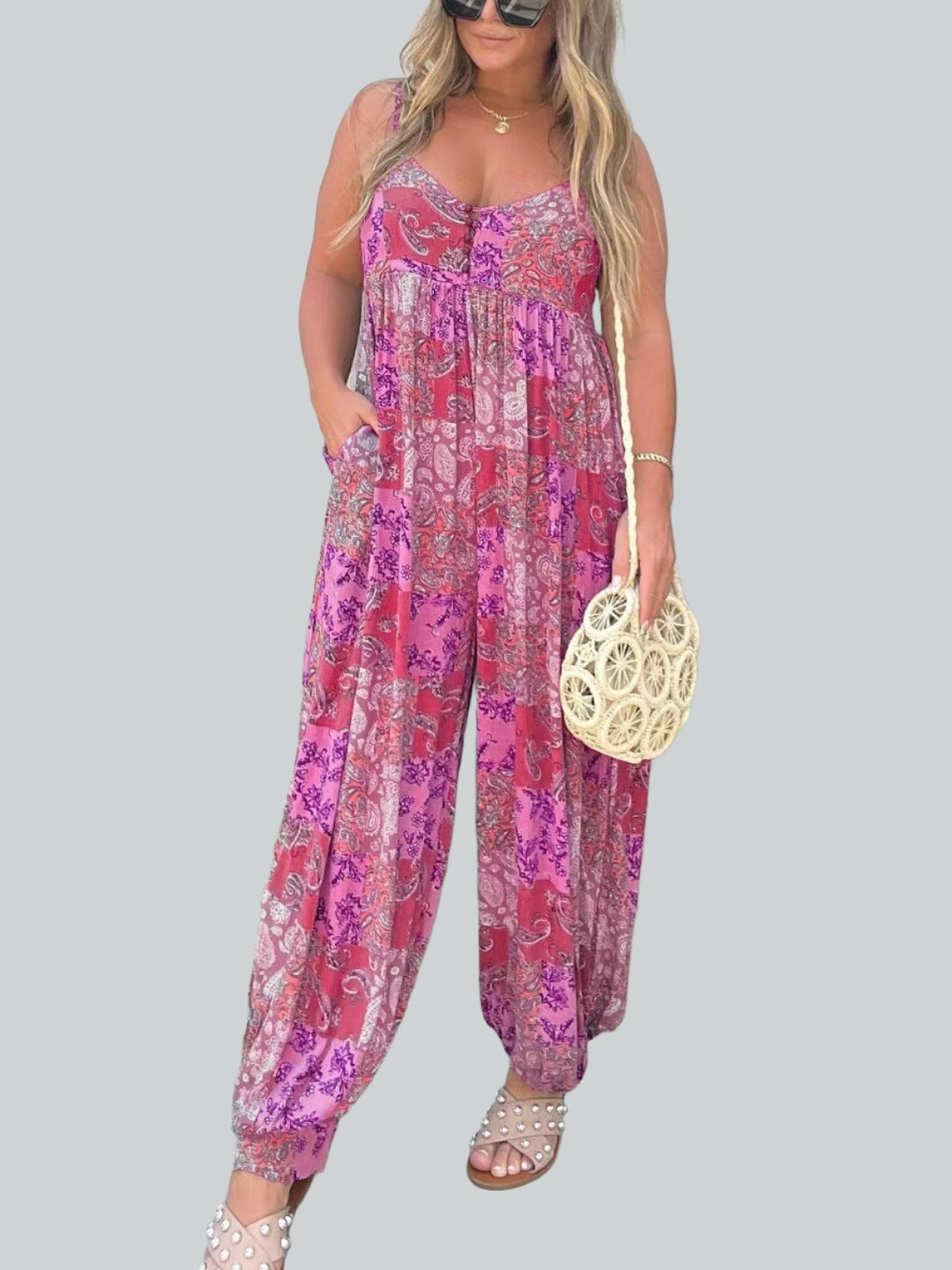 Paisley Pattern Jumpsuit