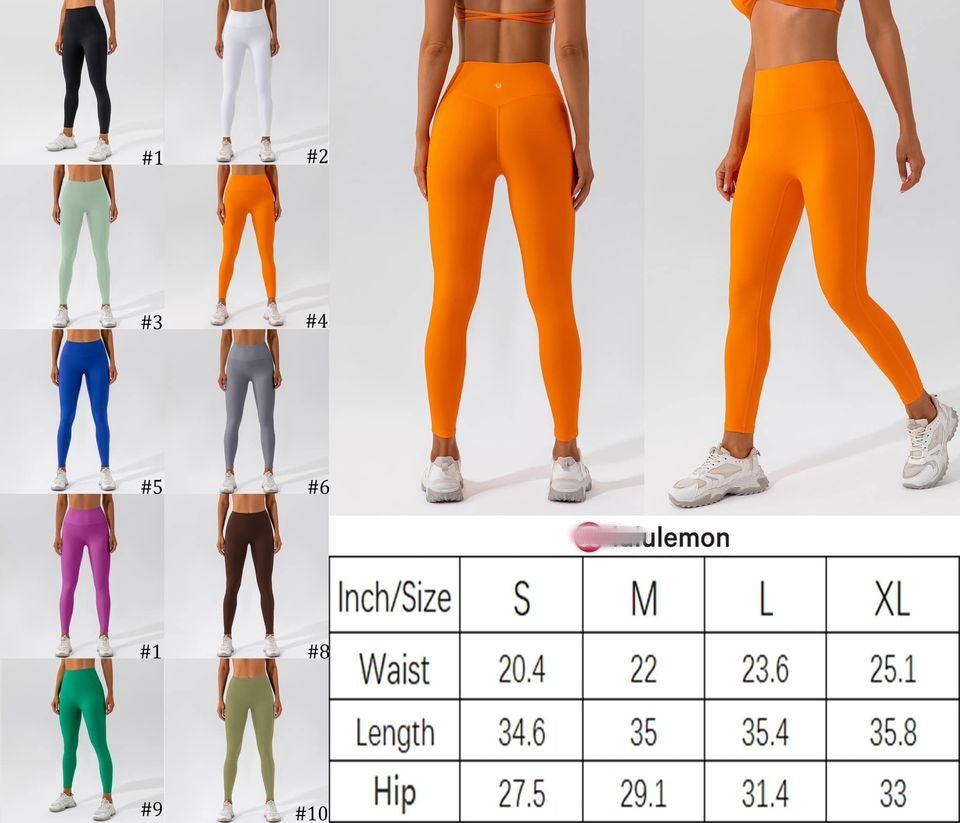 Solid color stretch high waist leggings