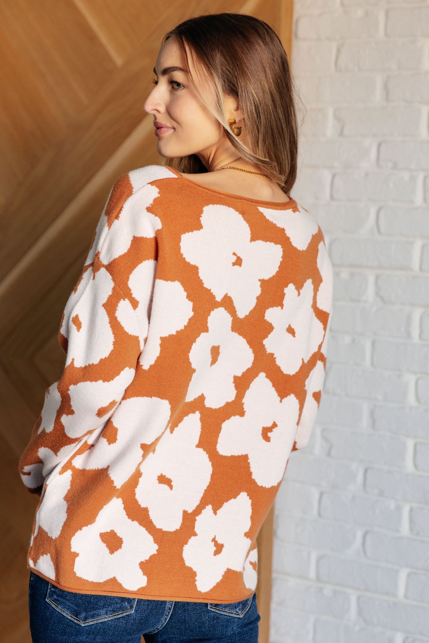 Patches of Flowers Floral Sweater