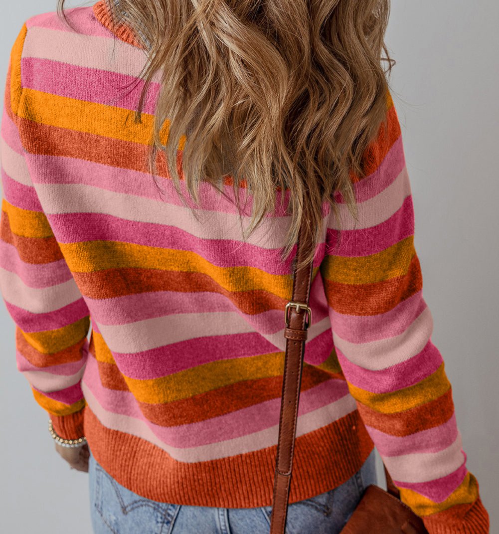 Stripe Color Block Sweater