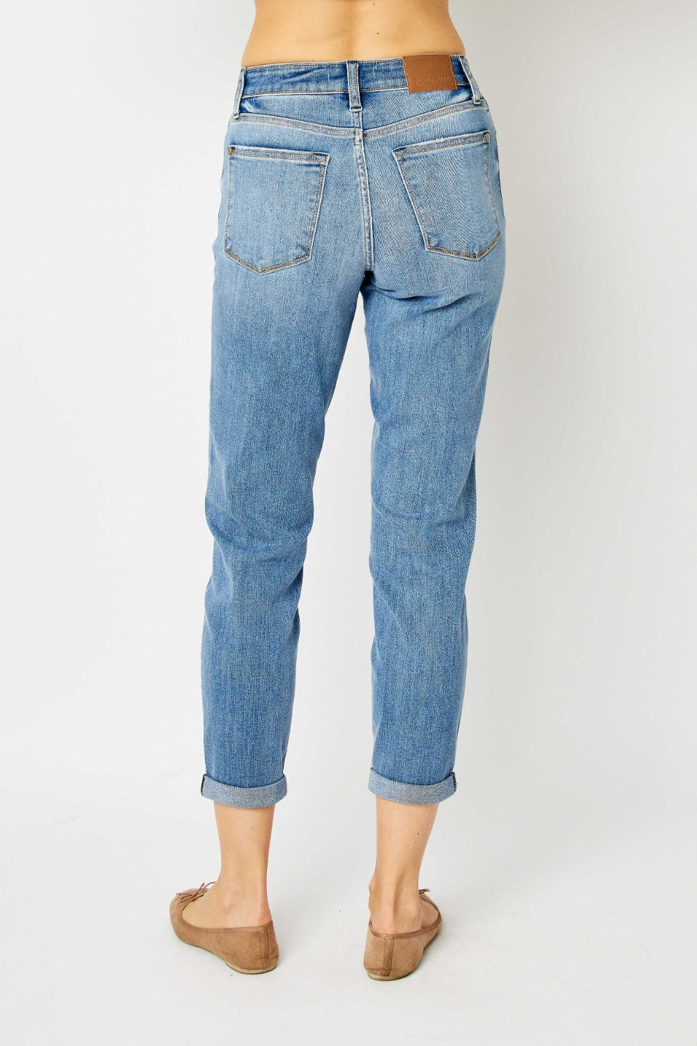 Judy Blue Size Cuffed Hem Slim Jeans