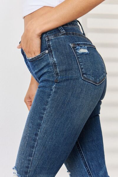 Judy Blue High Waist Distressed Slim Jeans