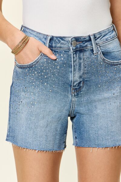 💎Judy Blue High Waist Diamonds in The Sky Denim Shorts